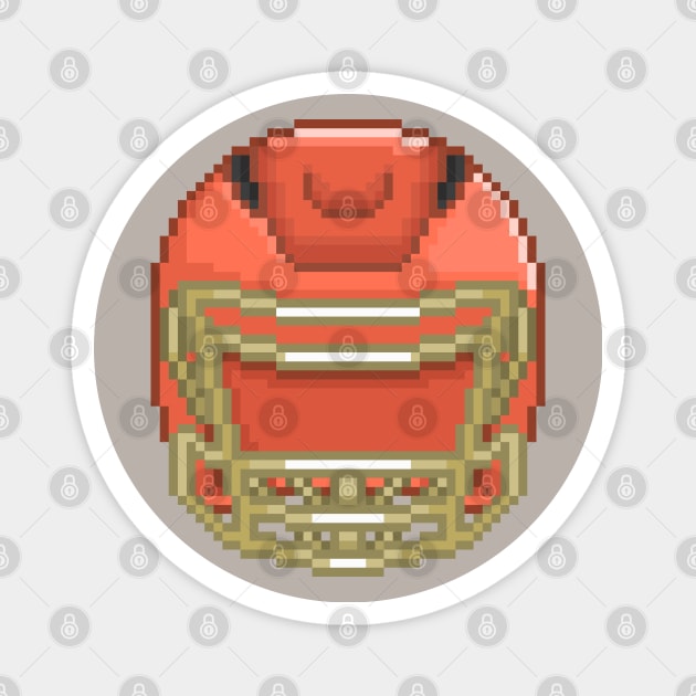 Helmet Red Magnet by PixelCarvel